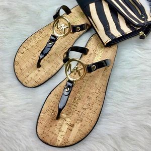 NWOT🌟 Michael Kors Jelly Cork Sandals Black